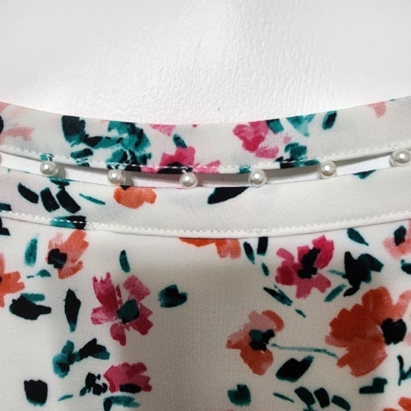 NWT Calvin Klein White Floral Tank Top Size S - Picture 6 of 12